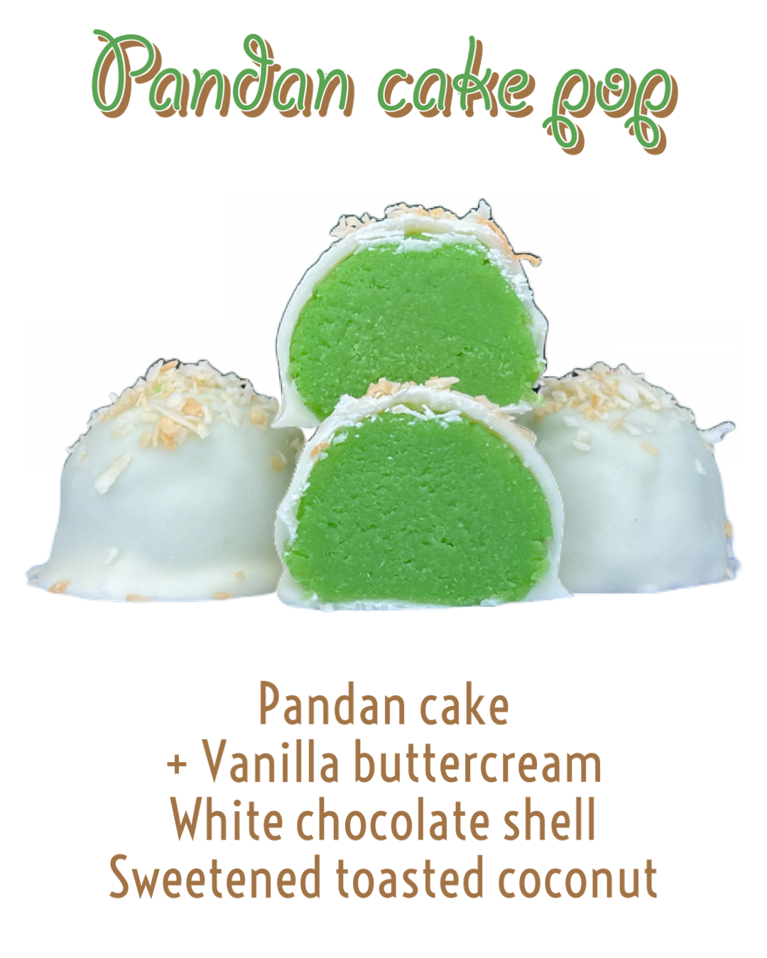 Pandan cake pop