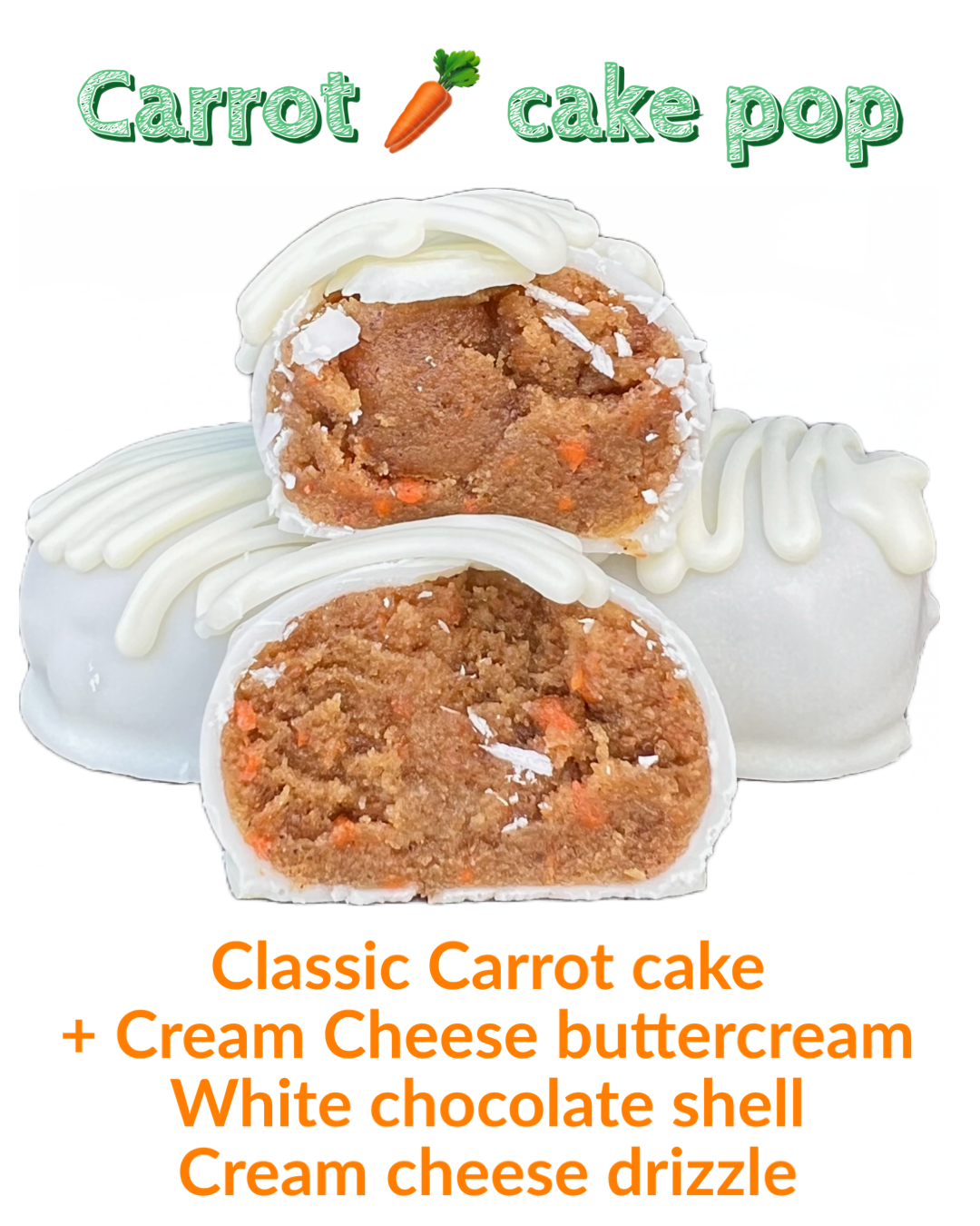 Carrot cake pop