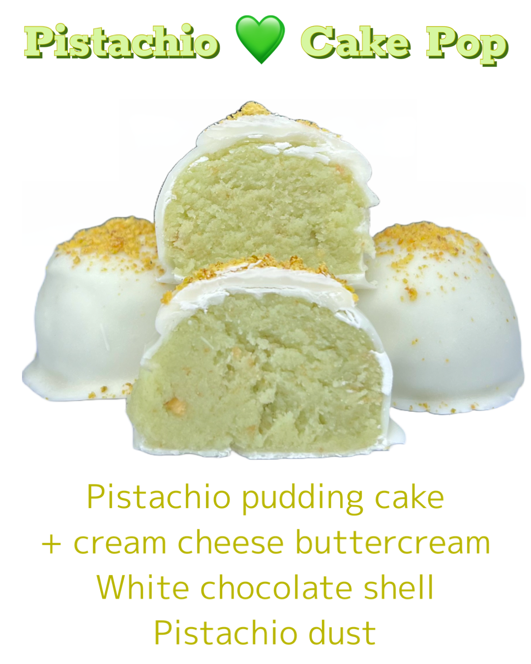 Pistachio cake pop